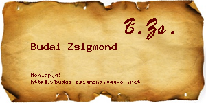 Budai Zsigmond névjegykártya