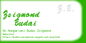 zsigmond budai business card